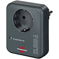 BRENNENSTUHL 1506996 - Enchufe adaptador protegido contra subidas de tensión 13.500A Antracita